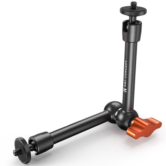 K&F CONCEPT 9.8" Magic Arm, 1/4" Screw Camera Mount Arm 360° Ball Heads for DSLRs, Monitor, Flash, LED Light, Microphone, Camera Cage, Action Camera