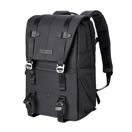 K&F CONCEPT Camera Backpack Waterproof Camera Bag 20L Large Capacity Camera Case with 15.6 Inch Laptop Compartment Tripod Holder Rain Cover for Women Men Photographers