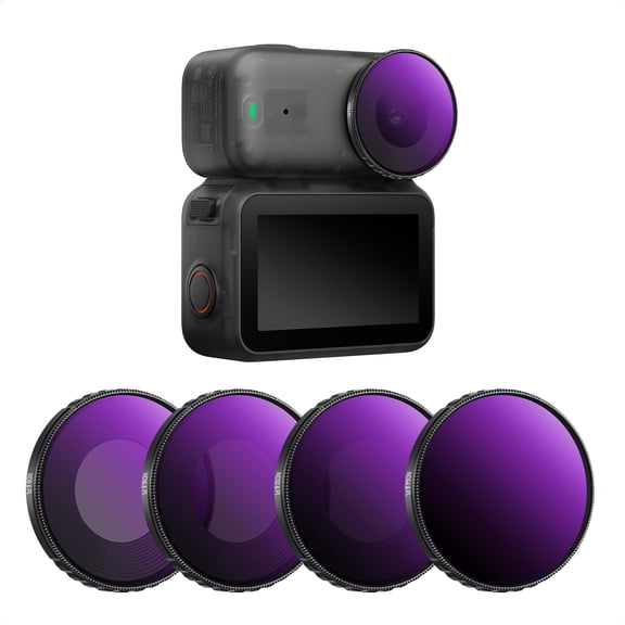 K&F CONCEPT ND&PL Filter Set Compatible with DJI Osmo Nano Vlogging Camera, 4 Pack Multicoated HD Optical Glass ND8/PL ND16/PL ND32/PL ND64/PL Filters, Action Camera Lens Accessories