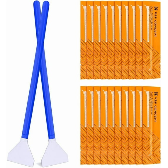 K&F Concept 20 Pack Full-Frame Sensors Cleaning Swabs, DSLR SLR Digital Camera Dry CCD CMOS Clean Swabs Camera Sensor, 24mm x 20mm
