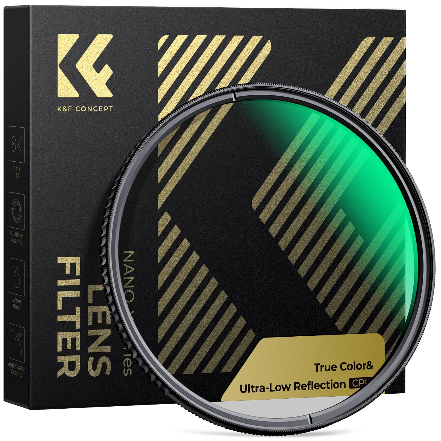 K&F Concept 46mm True Color Ultra-Low Reflectivity CPL Filter Polarizer ...