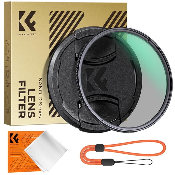 K&F CONCEPT 49mm Circular Polarizer Lens Filter with Filter Cap Optical Glass Ultra Slim Polarizing CPL Filter with 24 Multi-Layer Coatings for Camera Lenses (D Series)