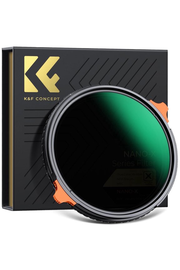 49mm K&F CONCEPT 77mm True Color Variable Fader ND2-32 ND Filter and CPL Circular Polarizing Lens Filter in 1 for Camera Lens Neutral Density Polarizer Filter (Nano-x Series)