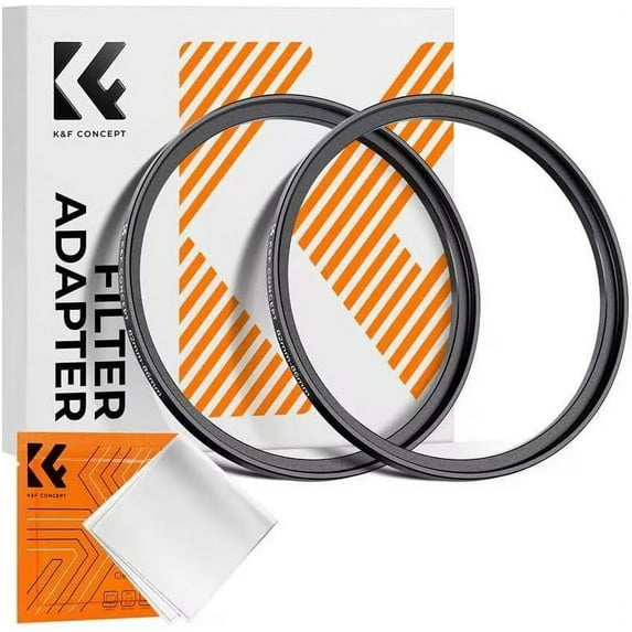 K&F Concept 58-67mm(2 Pcs) Step-Up Ring Adapter, 58mm to 67mm Step Up Filter Ring for 58mm Lens Install 67mm ND CPL UV Lens Filter