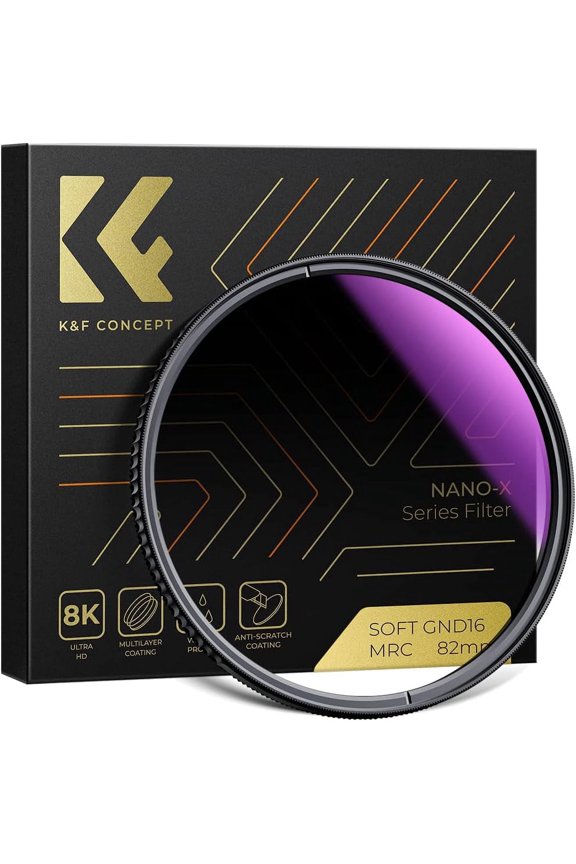 58mm Soft GND8 (3 Stop) Lens Filter Soft Graduated Neutral Density Filter with 28 Multi-Layer Coatings for Camera Lens (Nano-X Series)