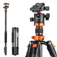 thumbnail image 1 of K&F Concept 63" Carbon Fiber Camera Tripods, Compact Tripod with Detachable Monopod, Metal Ball Head 10KG Load Capacity with Quick Release Plate for SLR DSLR Digital Camera/Camcorder, 1 of 10