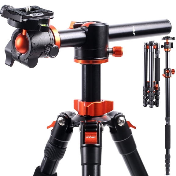 K&F CONCEPT Aluminum Monopod Tripod, Panorama Features, Black