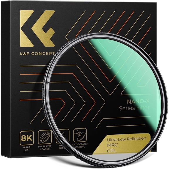 K&F CONCEPT 67mm CPL Filter 0.1% Ultra-low Reflection (Titanium Coating ) With 28 Multi-Layer Coatings Ultra-Slim HD Circular Polarizer Filter Nano-Xcel Series