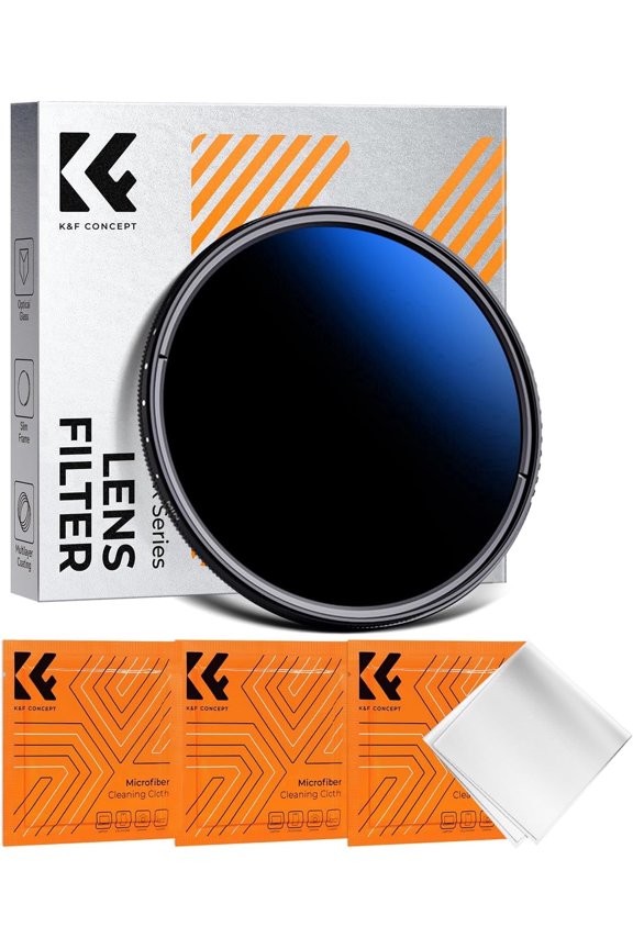 67mm Variable ND2-2000 (1-11 Stops) ND Camera Lens Filter-18 Multi-Coated Adjustable Neutral Density Filter with 3 Vacuum Cleaning Cloths (K-Series)