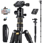 K&F CONCEPT 72 Professional Camera Tripod for DSLR Camera/Smartphone with Bluetooth Wireless, Lightweight Tripod with 360 Panorama Ball Head Quick Release Plate for Travel/Work