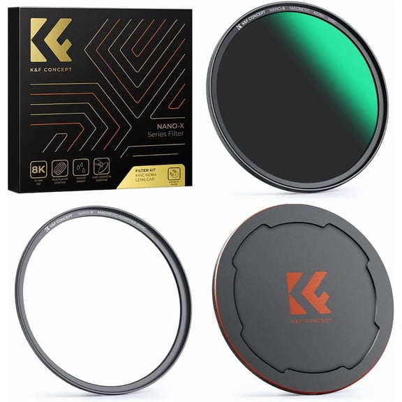 K&F CONCEPT 77mm Magnetic ND64 Lens Filter (6-Stop Fixed Neutral Density Filter) Magnetic Basic Ring + Cap with 28 Multi-Layer Coatings for Camera Lens (Nano-X Series)