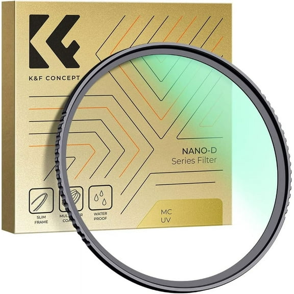 K&F CONCEPT 82mm MC UV Protection Lens Filter Ultra-Slim 24-Layer Multi-Coated Waterproof UV Filter for Camera Lens (D Series)