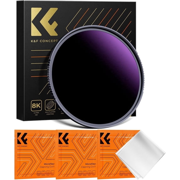 K&F CONCEPT 82mm Solar Filter ND1000000,20-Stop Solid Neutral Density Filter Celestial Event Photography Filter with 28 Multi-Layer Coatings Nano-Xcel Series