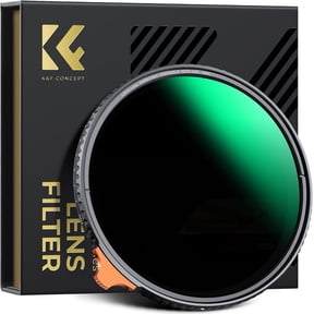 K&F CONCEPT 82mm Ultra-Low Reflectivity Putter Variable ND Filter ND2-ND400 (1-9 Stops) 28 Multi-Layer Coatings AGC Glass Adjustable Neutral Density Camera Lens Filter (Nano-x Series)