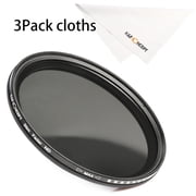 K&F CONCEPT 82mm ND2-ND400 9 Stops Variable ND Filter Neutral Density Adjustable Filter Compatible with Canon Nikon DSLR Cameras + Lens Cleaning Cloth