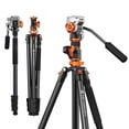 thumbnail image 1 of K&F Concept 91 inch/2.3m fluid head tripod video tripod Reversible Detachable Monopod Transverse Center Column horizontal 360 ° panoram, 1 of 7