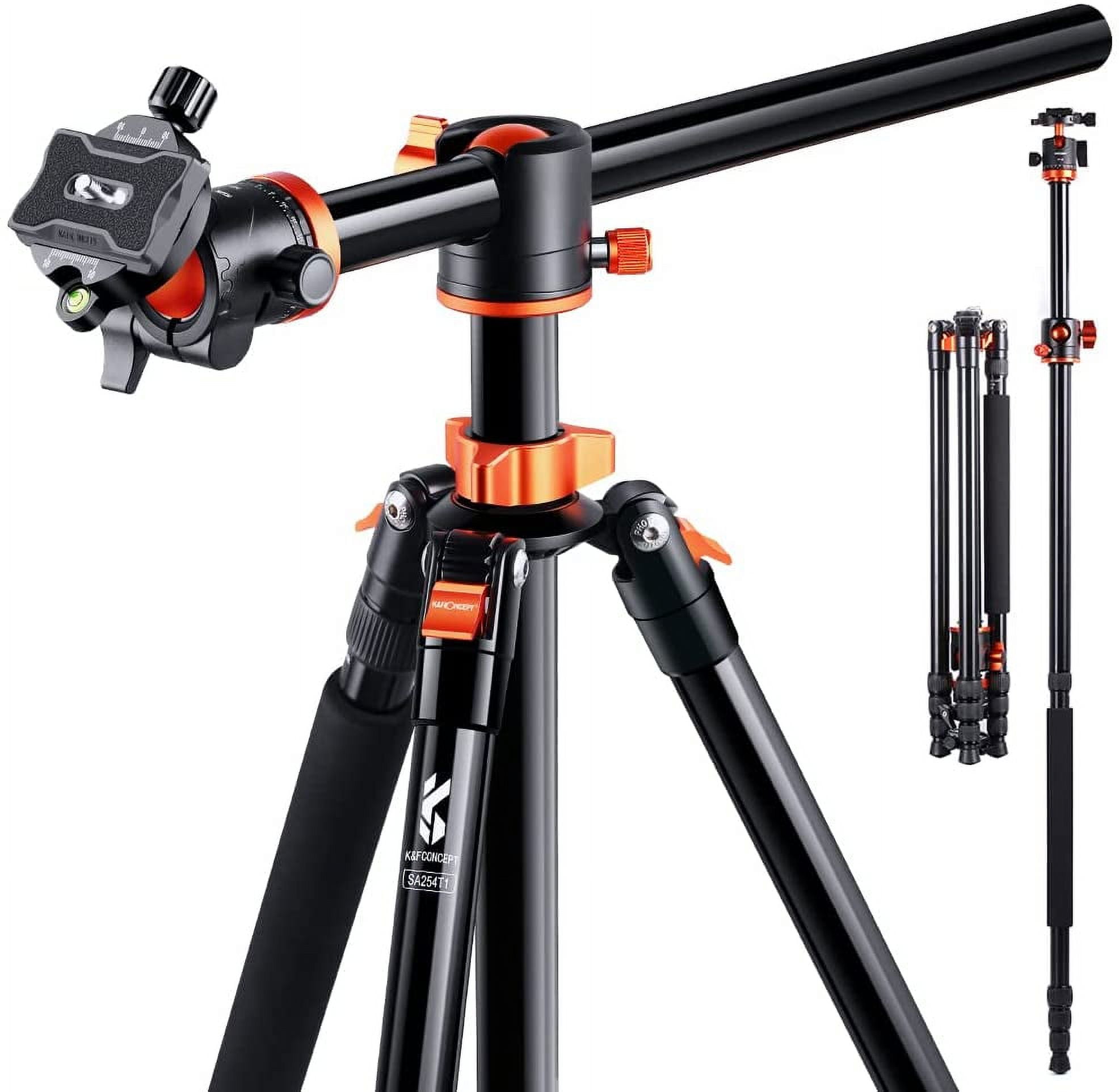 K&F Concept 94 Inch Camera Tripods 4 Section Ultra High Aluminum  Professional Detachable Monopod Tripod with 360 Degree Ball Head Quick  Release Plate