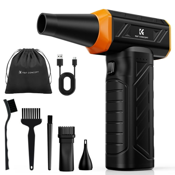 K&F Concept Brushless Compressed Air Duster, 3 Gear Adjustable, Super Wind Power,Rechargeable&Portable,for Deep Computer Clean, Keyboard, Car Dry, Home
