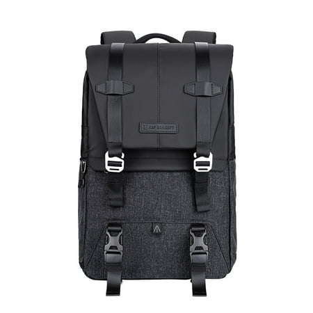 K&F Concept Camera Backpack for Photographers Dslr Cameras, 20L Large Capacity Bag Cover 15.6 Inch Laptop Camera Cases with Raincover - (Grey)