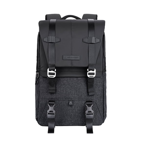 K&F Concept Camera Backpack for Photographers Dslr Cameras, 20L Large Capacity Bag Cover 15.6 Inch Laptop Camera Cases with Raincover - (Grey)
