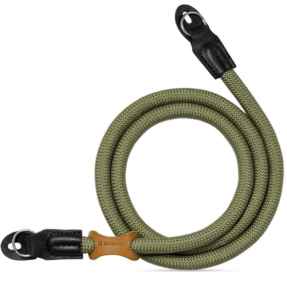 K&F Concept Camera Neck Strap,100cm Nylon Rope Camera Shoulder Strap with O-ring for DSLR Camera-Green