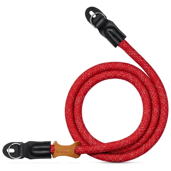 K&F CONCEPT Camera Neck Strap,100cm Nylon Rope Camera Shoulder Strap with O-ring for DSLR Camera-Red