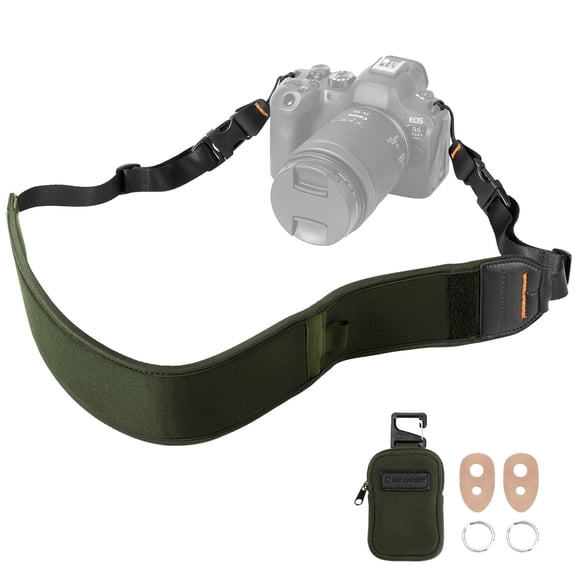 K&F CONCEPT Camera Neck Strap for Photographers, Adjustable Nylon Camera Strap, Green