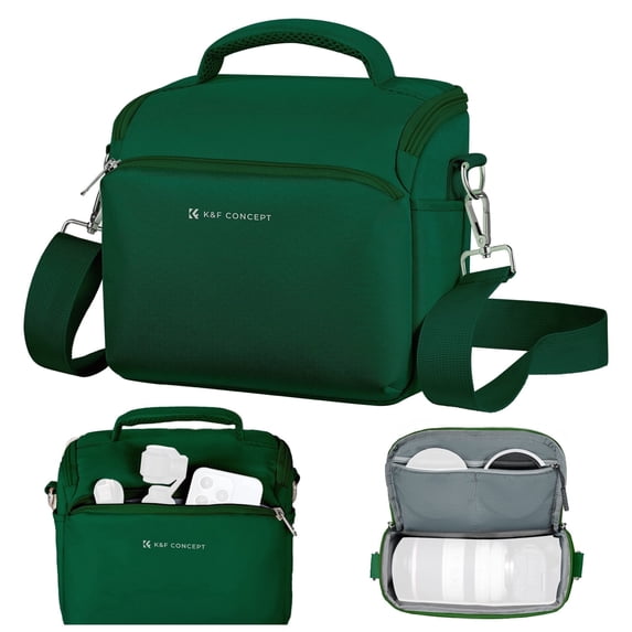 K&F CONCEPT Camera Sling Bag Small Crossbody Camera Case DSLR/SLR/Cute Compact Shoulder Photography Bags for Photographers - 5L(Green)