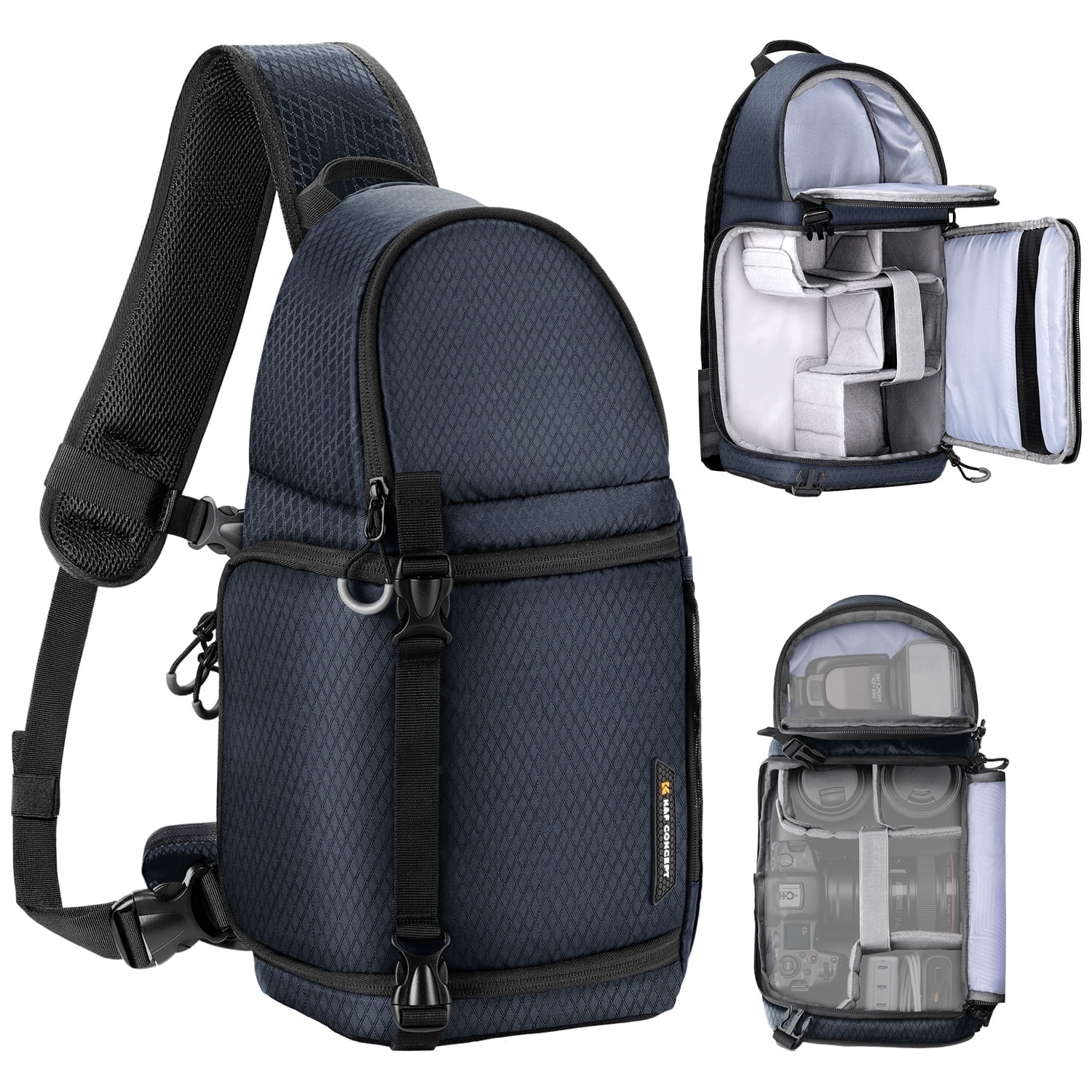 K&F CONCEPT Camera Sling Bag, Waterproof Crossbody Bag Camera Shoulder ...