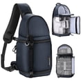 thumbnail image 1 of K&F CONCEPT Camera Sling Bag, Waterproof Crossbody Bag Camera Shoulder Backpack DSLR/SLR Camera Case Photography Bags - 10L (Blue), 1 of 8