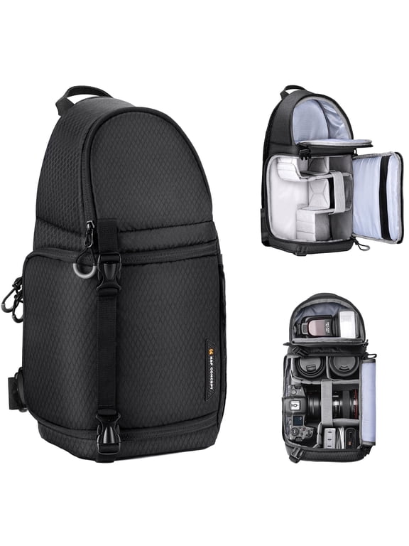 Camera Sling Bag, Waterproof Crossbody Bag Camera Shoulder Backpack DSLR/SLR Camera Case Photography Bags