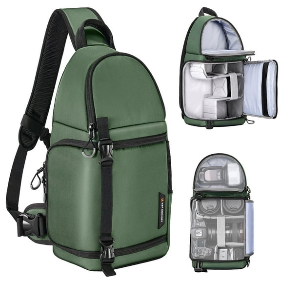 K&F Concept Camera Sling Bag, Waterproof Crossbody Shoulder Backpack DSLR/SLR Camera Case Photography Bags