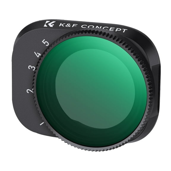 K&F Concept DJI Drone Mini 3 Pro & Mini 3 Variable ND2-ND32 Filter with Single-Sided Anti-reflection Green Film, Waterproof and Scratch-Resistant Lens Accessories