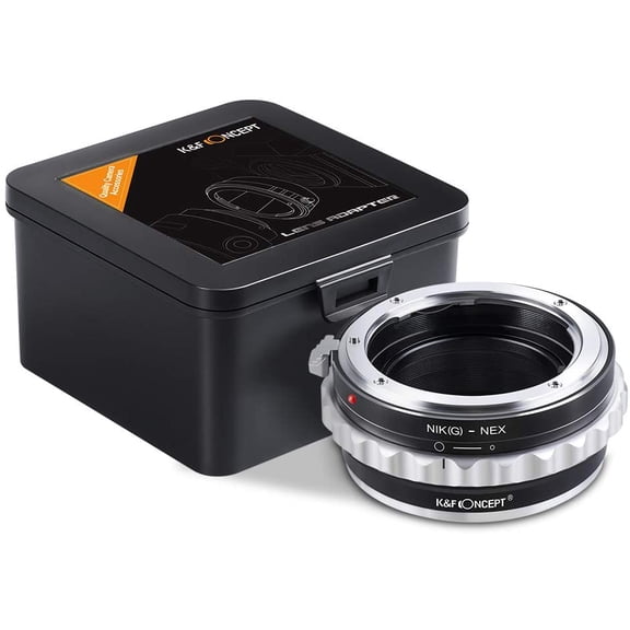 K&F CONCEPT Lens Mount Auto Focus Adapter, Compatible with G/F/AI/AIS/D Lenses to E Lens Mount Cameras