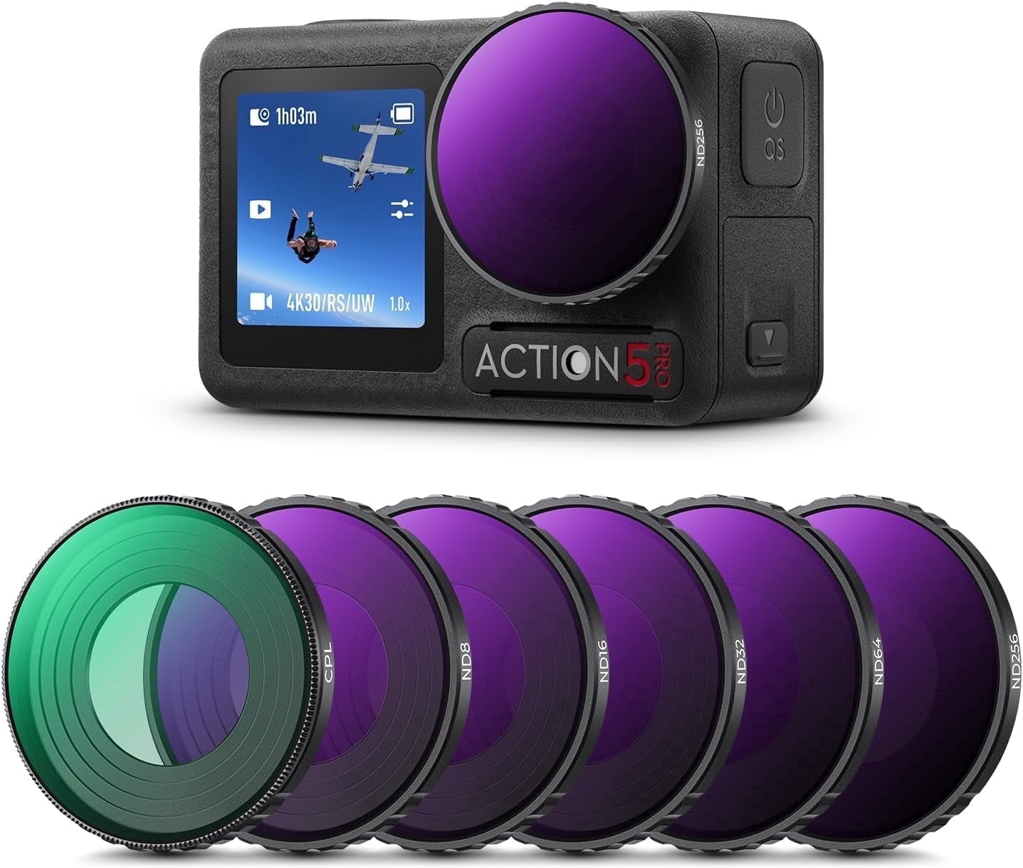 K&F CONCEPT ND Filter Compatible with DJI Osmo Action 5 Pro/Osmo Action ...
