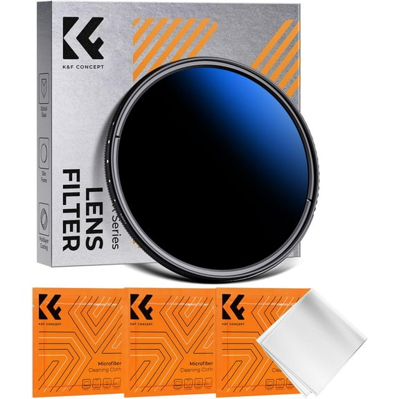 K&F CONCEPT 37mm Variable ND Lens Filter ND2-ND400 (1-9 Stops) 18 Multi-Layer Coatings Adjustable Neutral Density Ultra Slim Lens Filter for Camera Lens (K-Series)