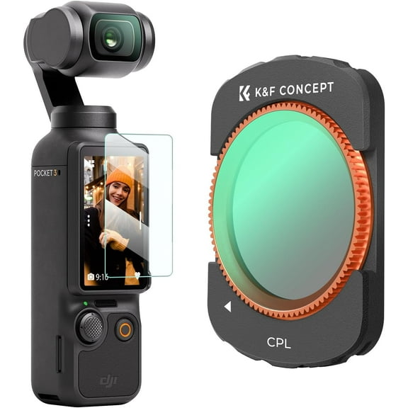 K&F Concept Osmo Pocket 3 Magnetic CPL Filters, Magnetic Polarizer Filter for DJI Osmo Pocket 3 Camera Combo, Multi Coated HD Optical Glass Filter