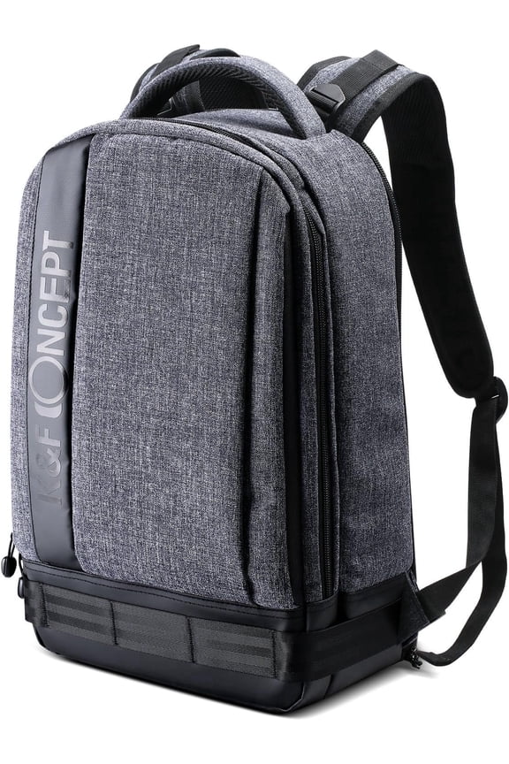 Professional Camera Backpack Large Size Photography Bag Compatible with Camera DSLR, 14.4'' Laptop,Tripod (Grey)