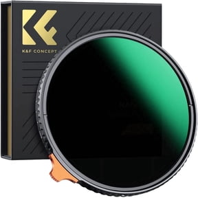 K&F CONCEPT 55mm Putter Variable ND Filter ND2-ND400 (1-9 Stops) 28 Multi-Layer Coatings Import AGC Glass Adjustable Neutral Density Filter for Camera Lens (Nano-x Series)