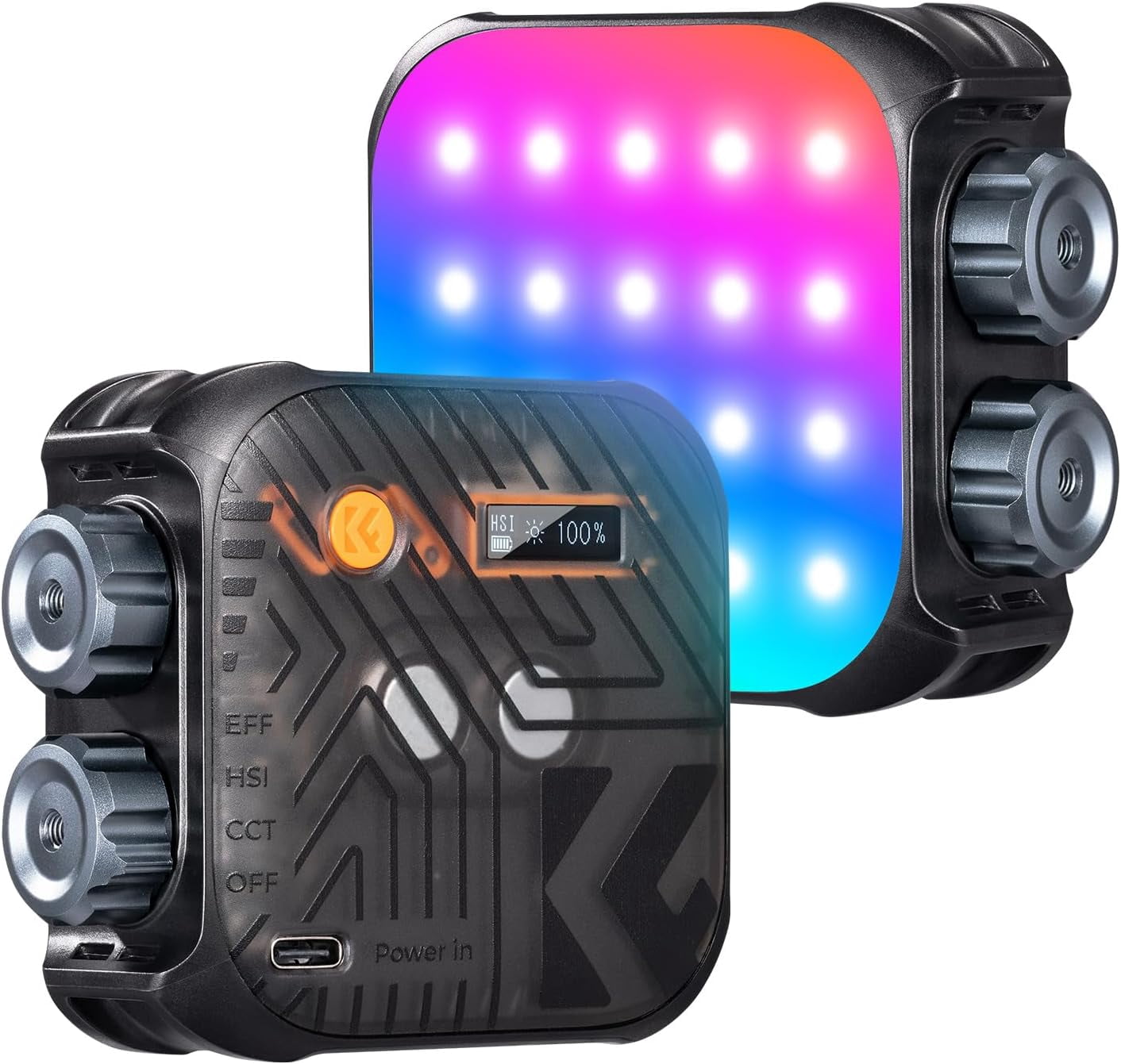 K&F Concept RGB Video Light, 360° Full Color Portable 2000mAh ...