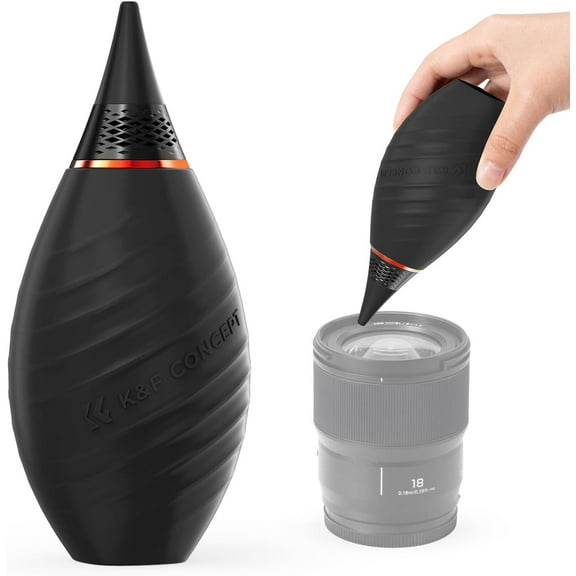 K&F Concept Soft Tip Strong Air Blower, Single Air Intake Camera Lens Blower with Short Nozzle for Digital SLR Lens Sensor LCD Screens Musical Instruments Keyboards Telescope Filters