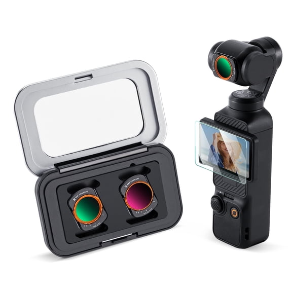 K&F CONCEPT Variable ND2-ND32 & ND32-ND512 Filter Kit Compatible with DJI Osmo Pocket 3 Creator Combo Accessories, Limited Stops Neutral Density Magnetic Attach Filters
