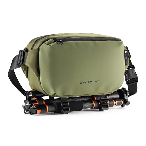 K&F Concept Waterproof Camera Sling Bag,Crossbody Bag Camera Photography Bags for Canon Sony Nikon Mirrorless Cameras/Tripod Holder with Removable Divider for Travel
