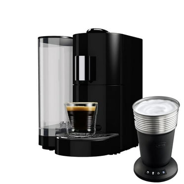K-fee® Holiday Bundle: Twins II Single Serve Coffee and Espresso Machine PLUS Lattaero 4-in-1 Milk Frother | (Black/Chrome)