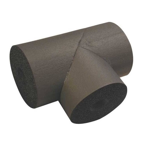 2-5/8" x 37/64" Elastomeric Tee Pipe Fitting Insulation, 1/2" Wall