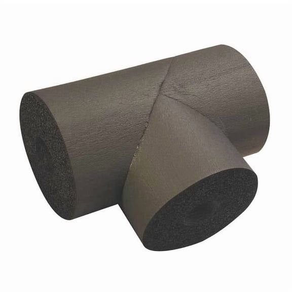 4-1/8" x 1-1/4" Elastomeric Tee Pipe Fitting Insulation, 3/4" Wall 801-T-068418