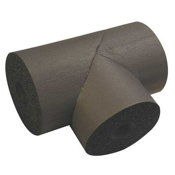 5/8" x 1/2" Elastomeric Tee Pipe Fitting Insulation, 1" Wall