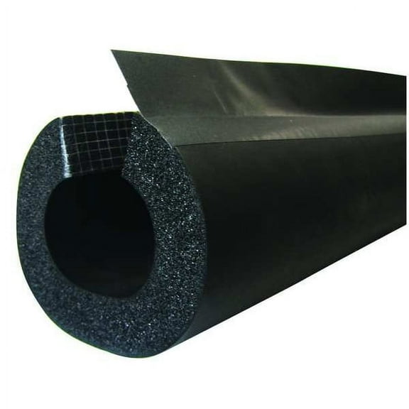 Pipe Insulation, 1-3/8" OD, 6 ft. L, NBR/PVC Based Elastomeric, 1/2 in Wall