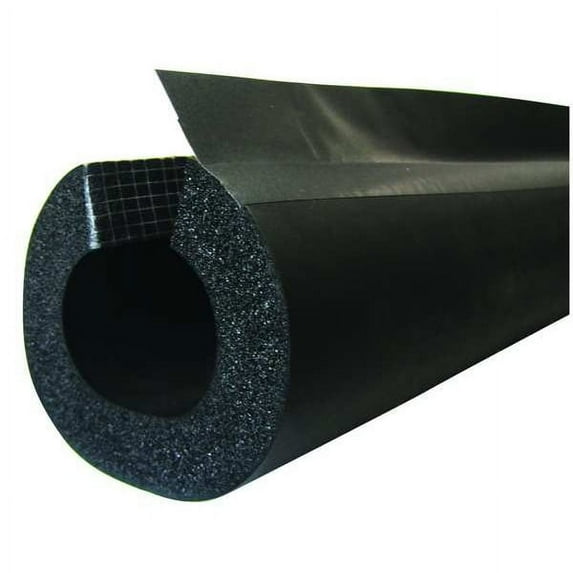 Pipe Insulation, 3-1/8" OD, 6 ft. L, NBR/PVC Based Elastomeric, 1 in Wall