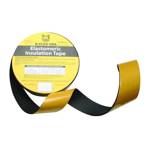K-Flex Usa Pipe Insulation Tape,Black,30 ft.,2in.W 800-EL-018